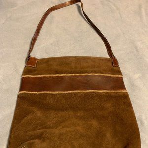 ELLINGTON Brown Suede & Belt Leather Tote